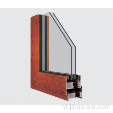 Khokahano e ntle ea tumello ea mocheso 6063 Aluminium Windows